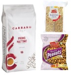 Кофе в зернах, арахис и козинаки 